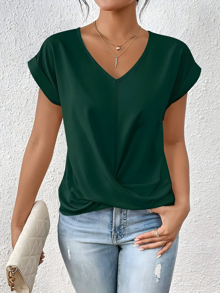 BELLA | Top V-Neck con Dettaglio a Torciglione Classico