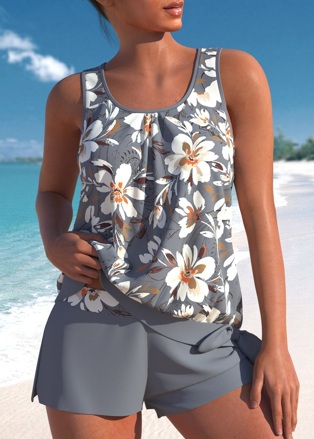 Helena | Set Tankini Floreale Elegante per Donne