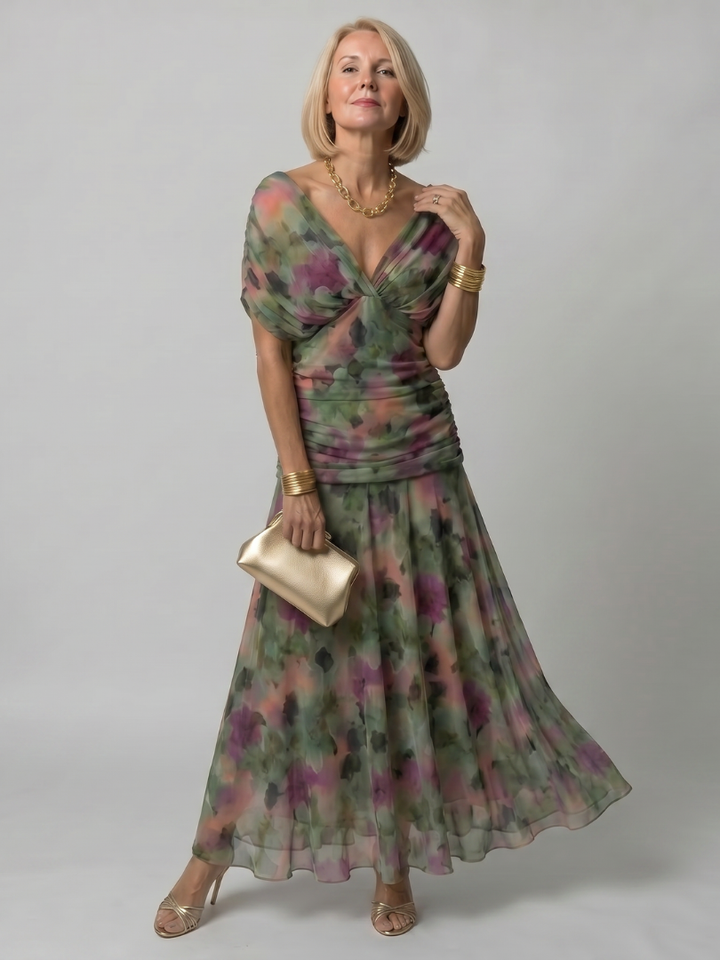 Ellis & Johnson™  | Abito Midi Off Shoulder