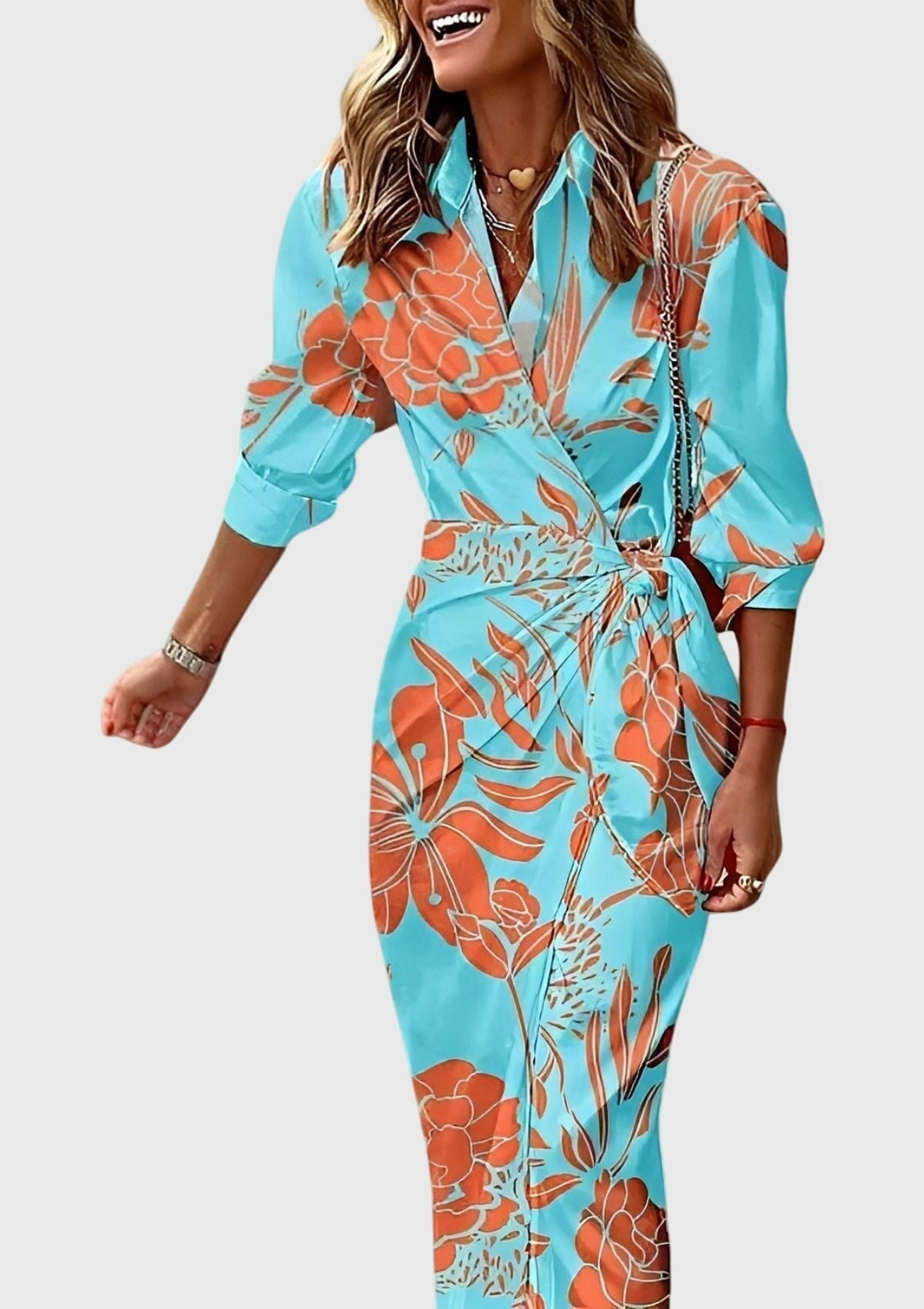 Everly | Elegante Vestito Avvolgente Con Stampa