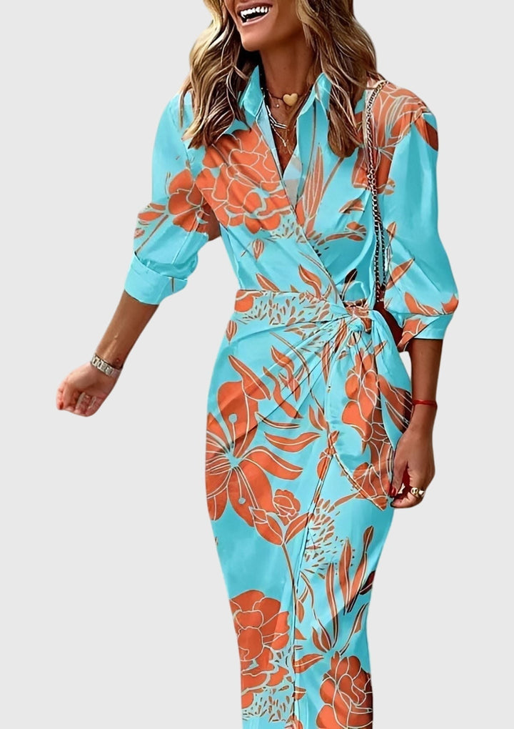 Everly | Elegante Vestito Avvolgente Con Stampa