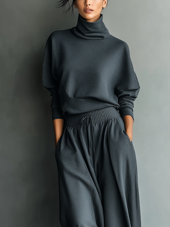 Completo in Maglia Pantaloni Larghi