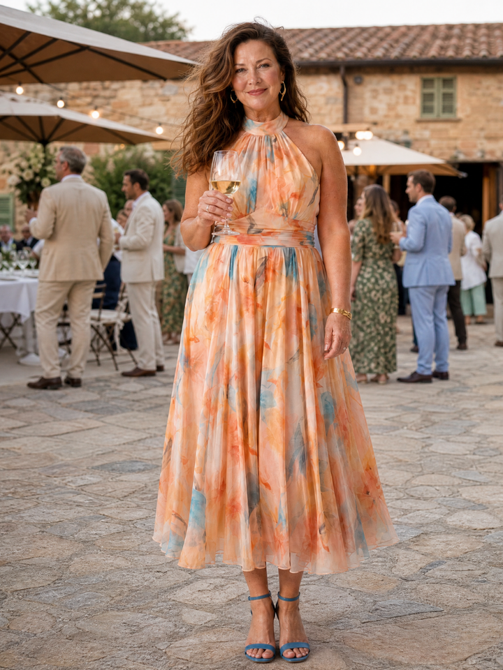 Elin | Abito Midi con Scollo Halter