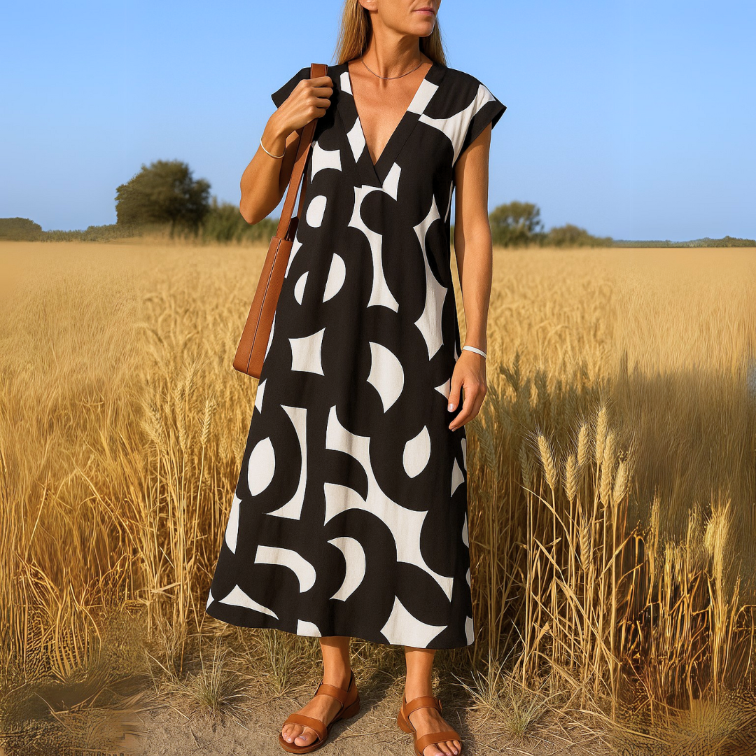 Magda - Abito fluido con scollatura a V