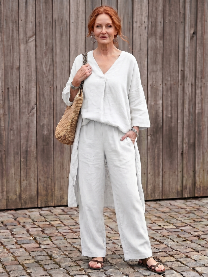 Onyx | Set Top Tunica Larga e Pantaloni a Gamba Larga