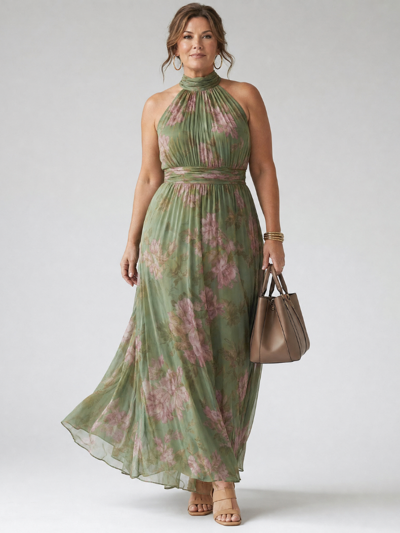 Mirelle | Abito Midi con Collo All'Incontro