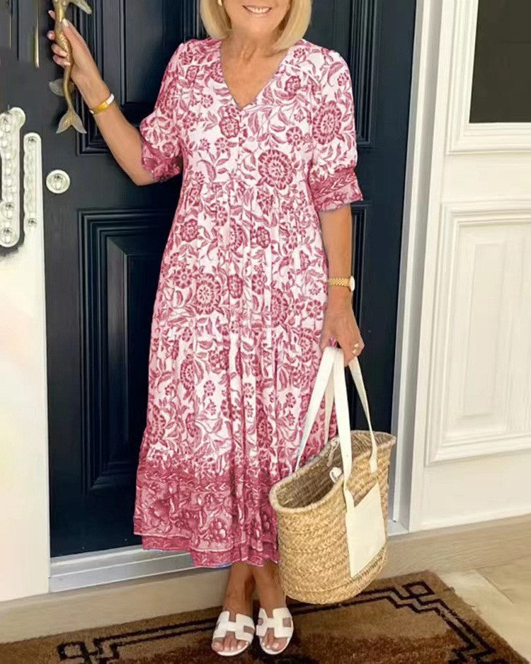 Ellie | Abito floreale a V elegante