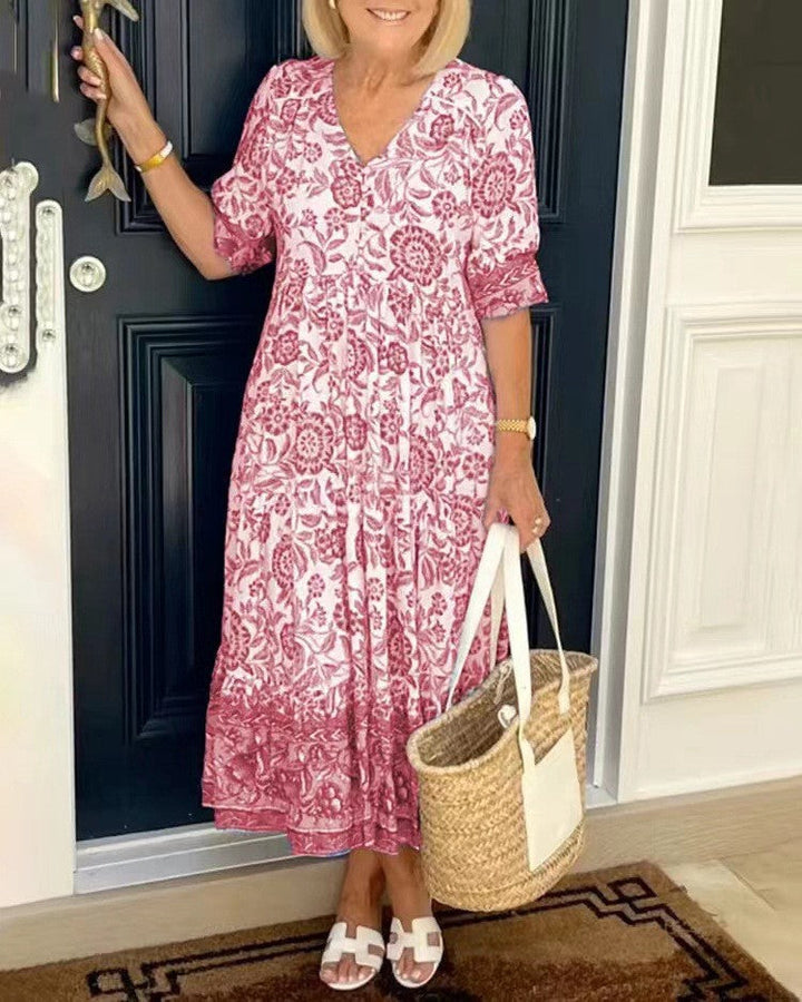 Ellie | Abito floreale a V elegante