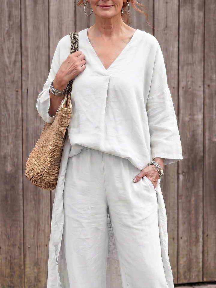 Onyx | Set Top Tunica Larga e Pantaloni a Gamba Larga