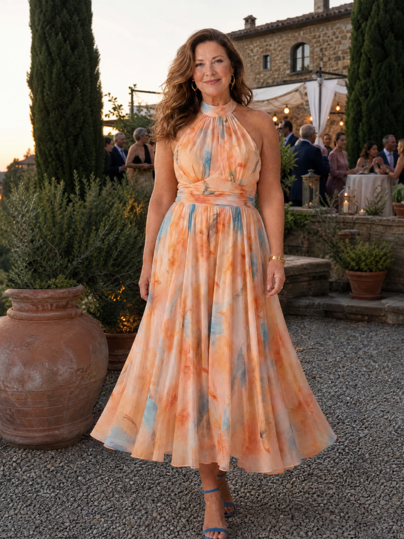 Elin | Abito Midi con Scollo Halter