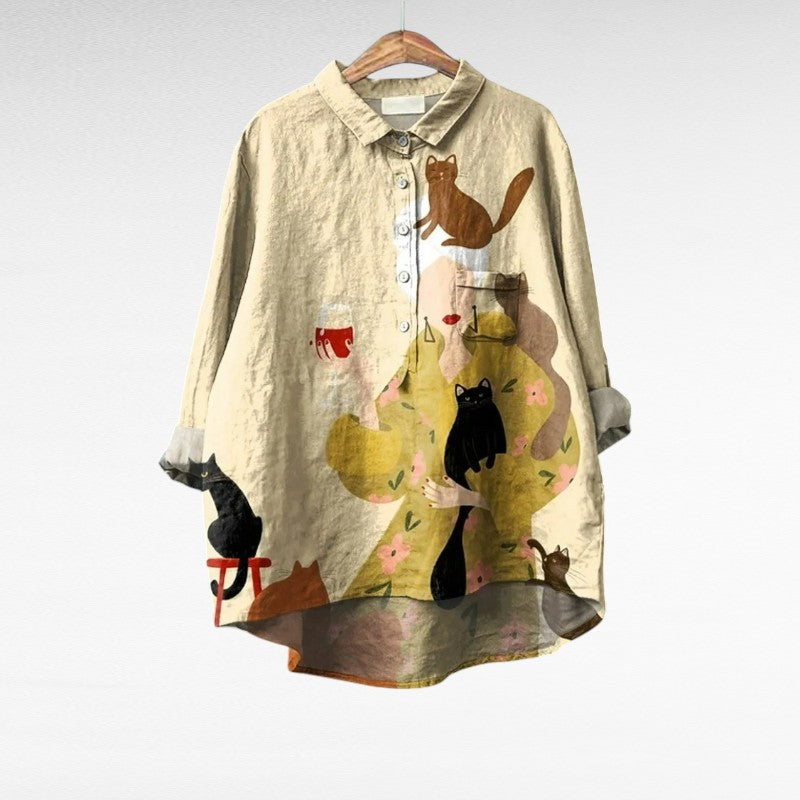 Ariane | Elegante Blusa Estiva in Lino