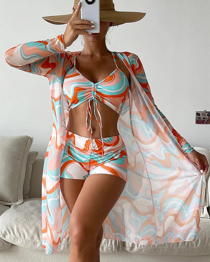 Bloom | Set Bikini a Tre Pezzi con Stampa