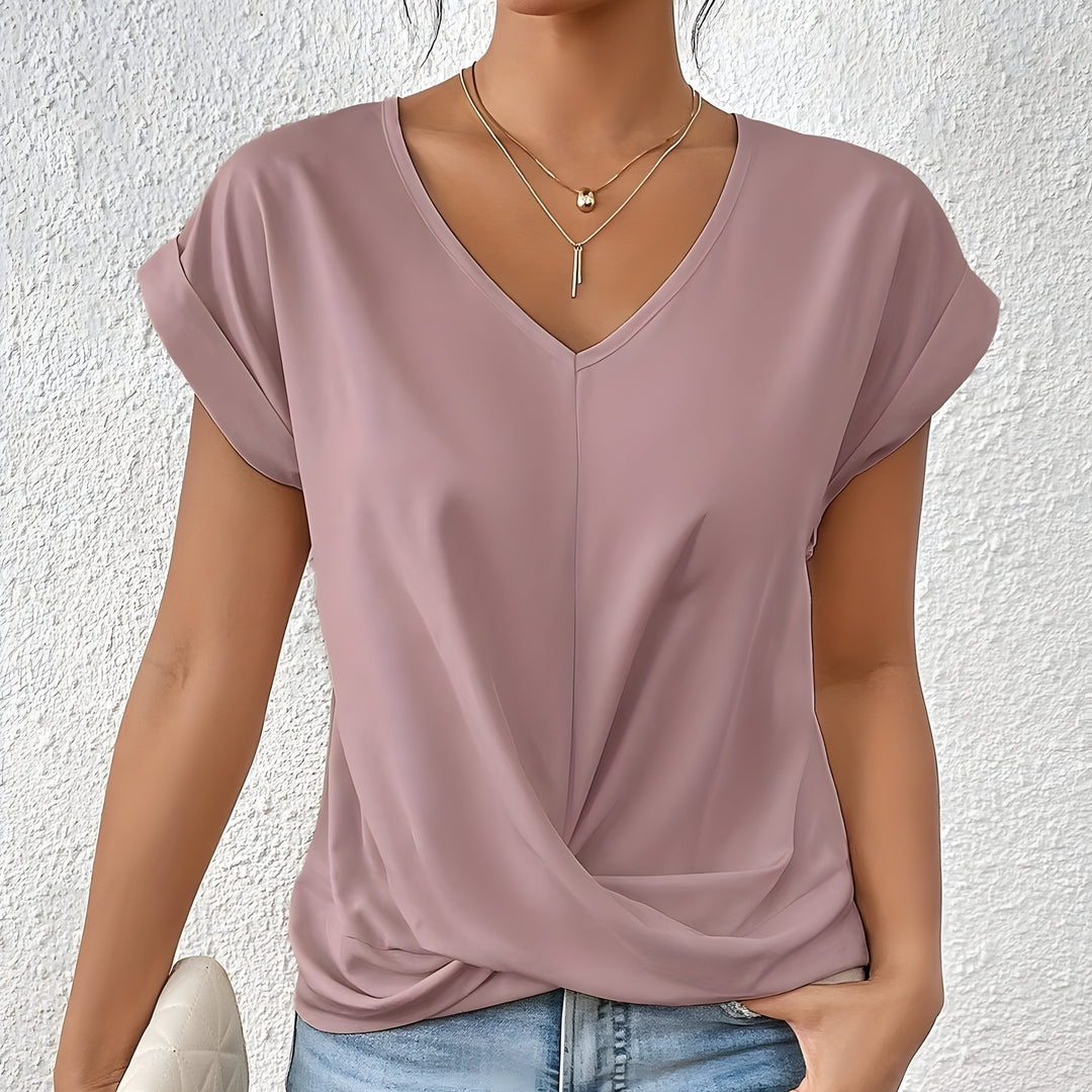 BELLA | Top V-Neck con Dettaglio a Torciglione Classico