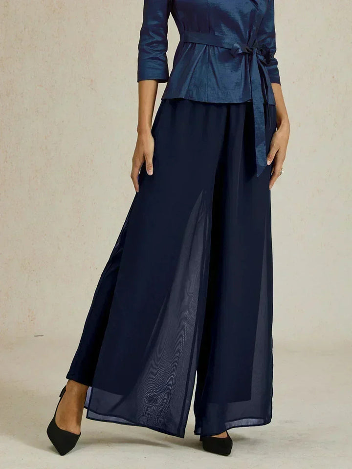 Fluressa | Pantaloni Flowy con Orlo Spaccato