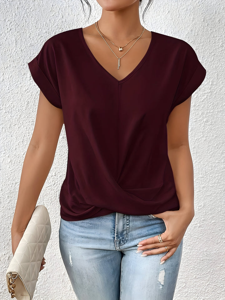BELLA | Top V-Neck con Dettaglio a Torciglione Classico