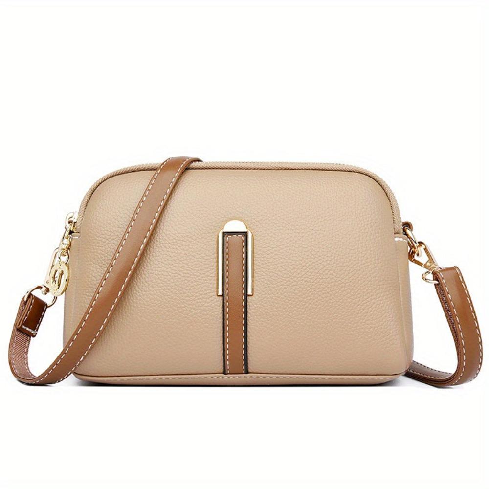 Borsa a spalla colorata Míla con texture 'lychee'