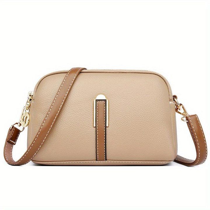 Borsa a spalla colorata Míla con texture 'lychee'