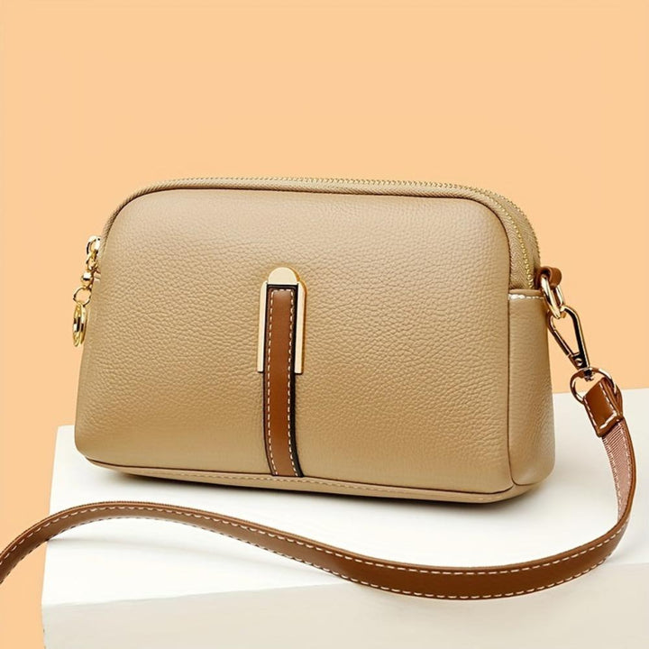 Borsa a spalla colorata Míla con texture 'lychee'