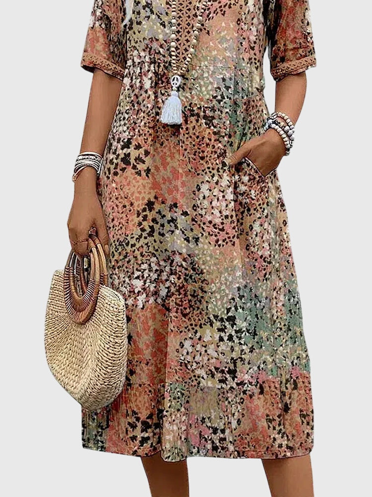 Bella | Elegante Vestito Midi Floreale