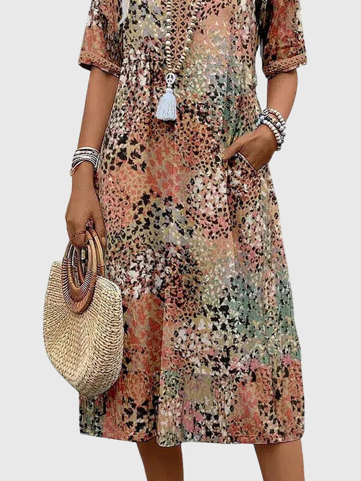 Bella | Elegante Vestito Midi Floreale