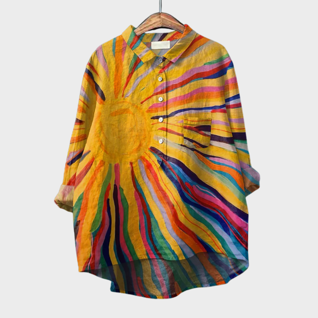 Solara | Elegante Blusa Estiva in Lino