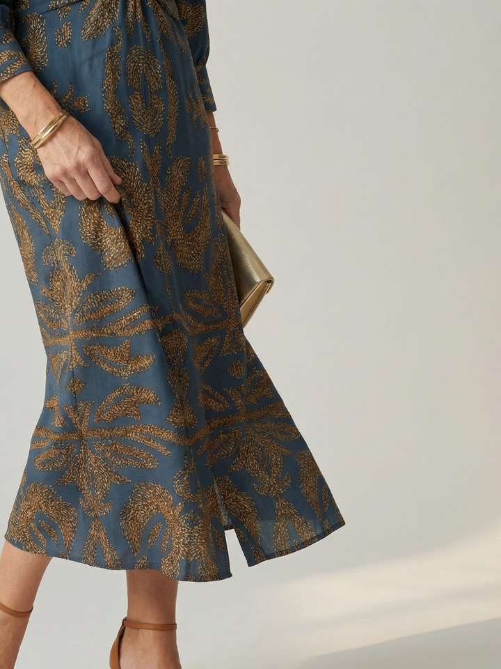 Lune | Vestito Midi Avvolgente Naturale