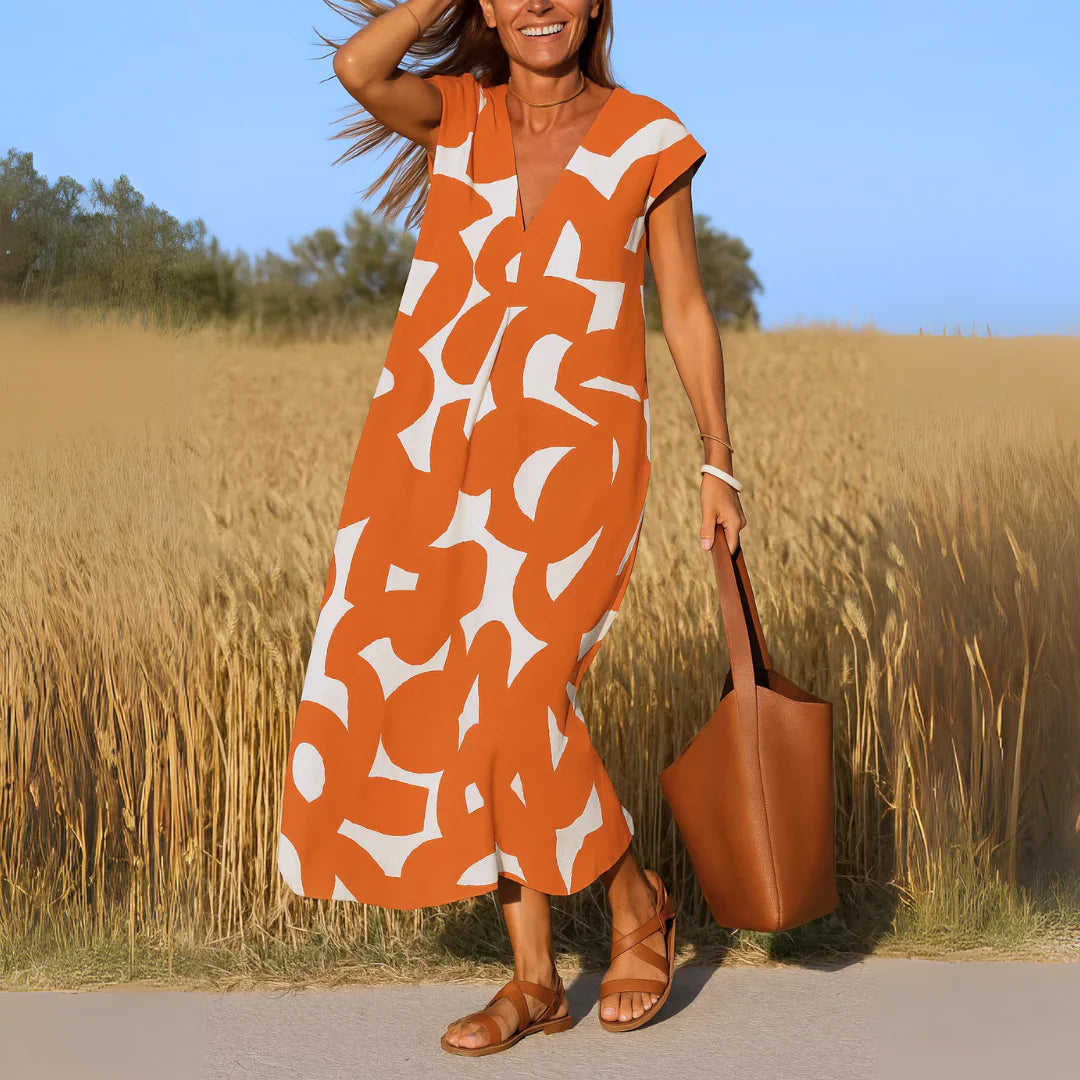Tatiana™ | Abito Maxi con Dettagli Intagliati