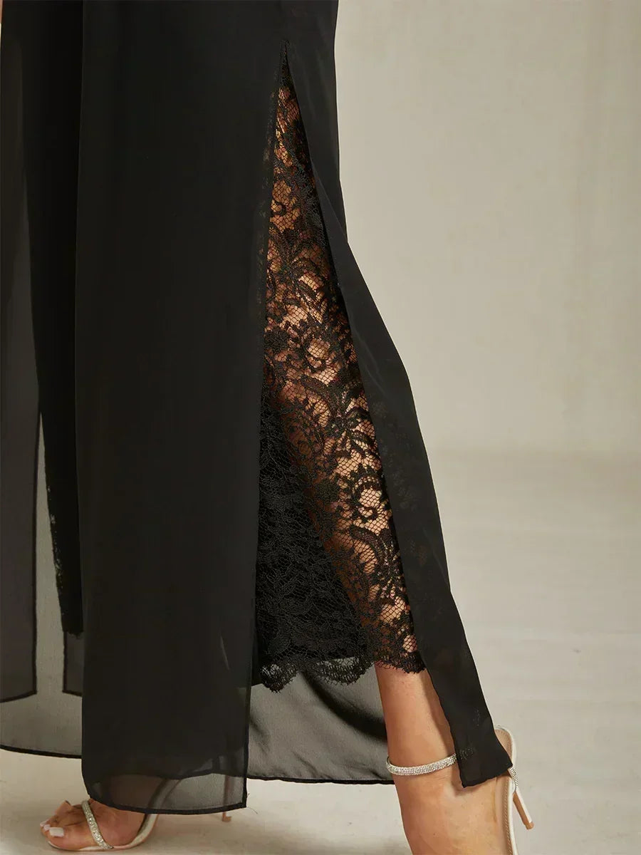 Fluressa | Pantaloni Flowy con Orlo Spaccato