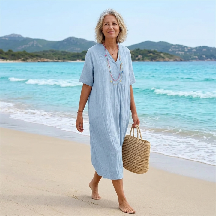 Silvana™ | Abito Maxi Testurizzato Relaxed