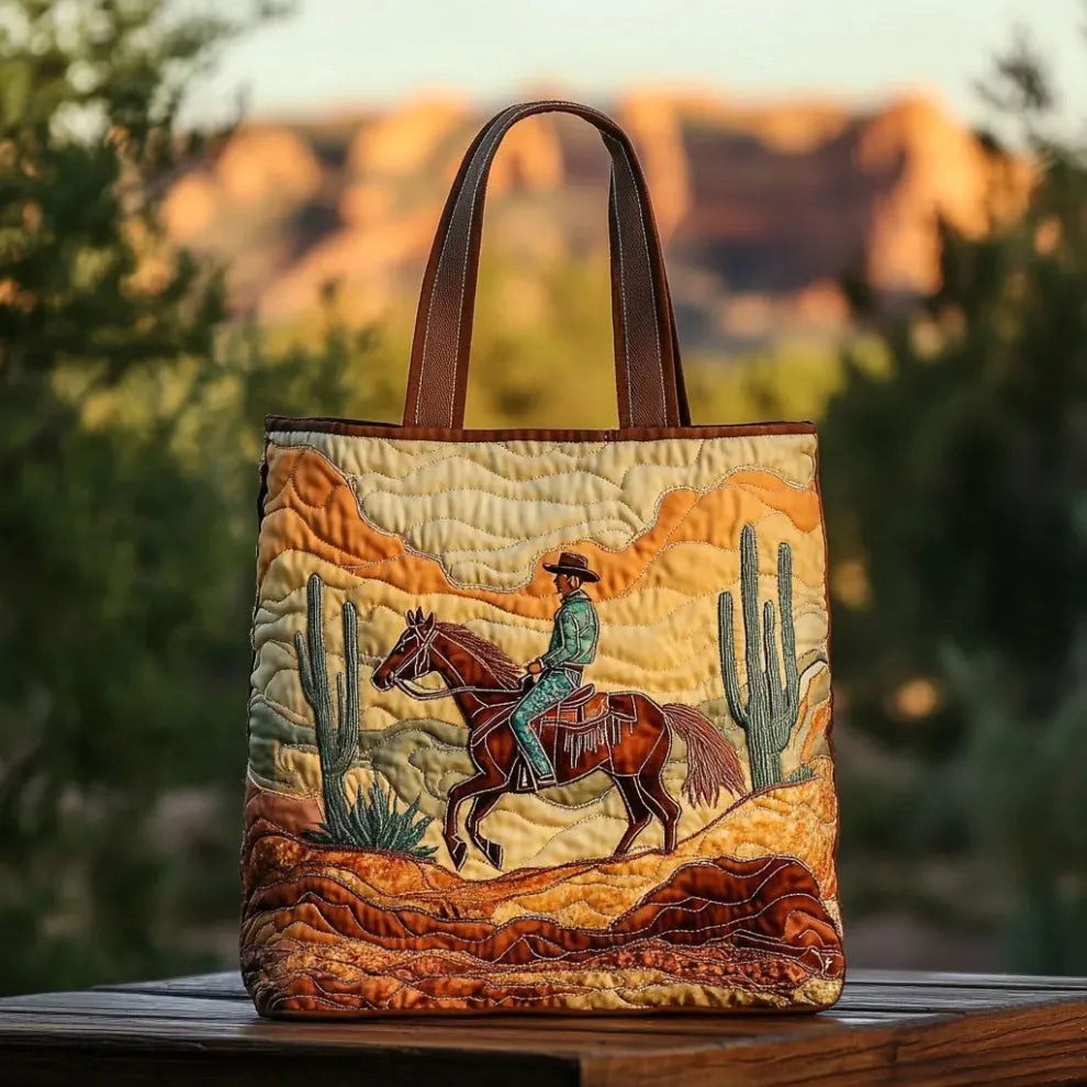 Desert Rider | Borsa Tote Quilted Fatta a Mano