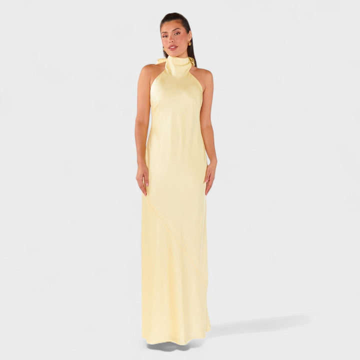 Martina - Abito con nodo in satin