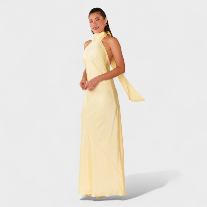 Martina - Abito con nodo in satin