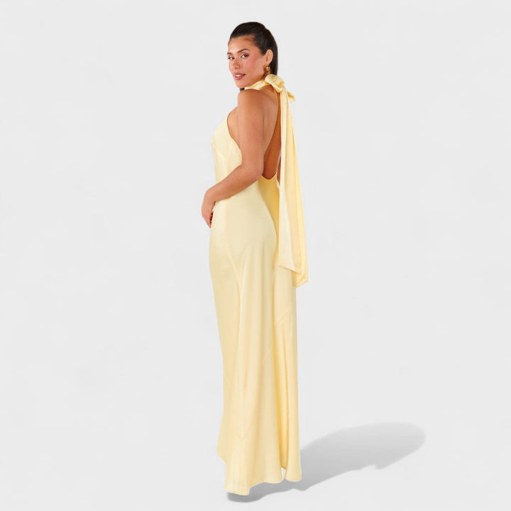 Martina - Abito con nodo in satin