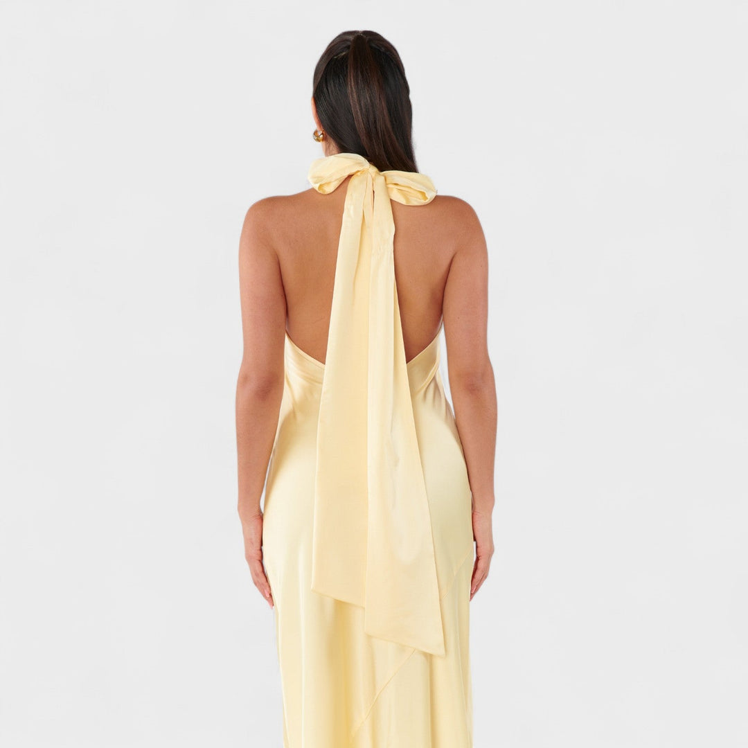 Martina - Abito con nodo in satin