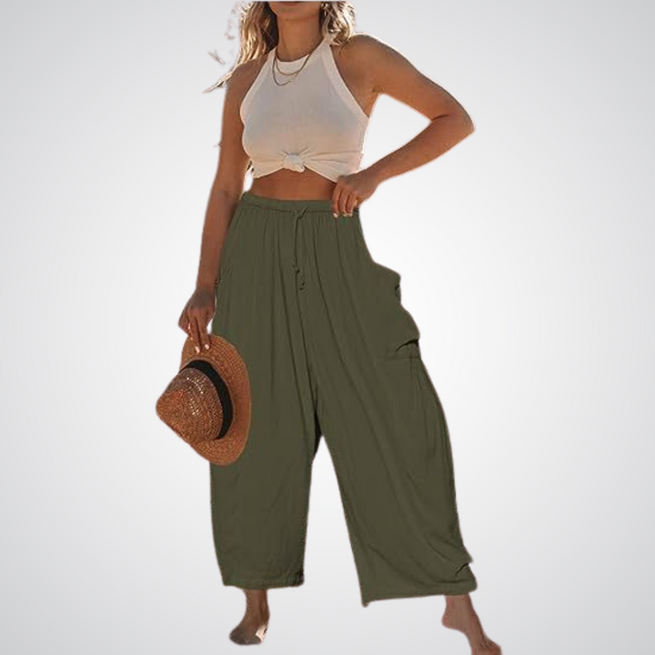 ELENA | Pantaloni Comfort a Gamba Larga