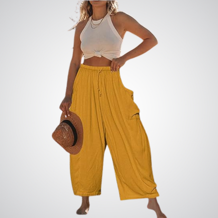 ELENA | Pantaloni Comfort a Gamba Larga