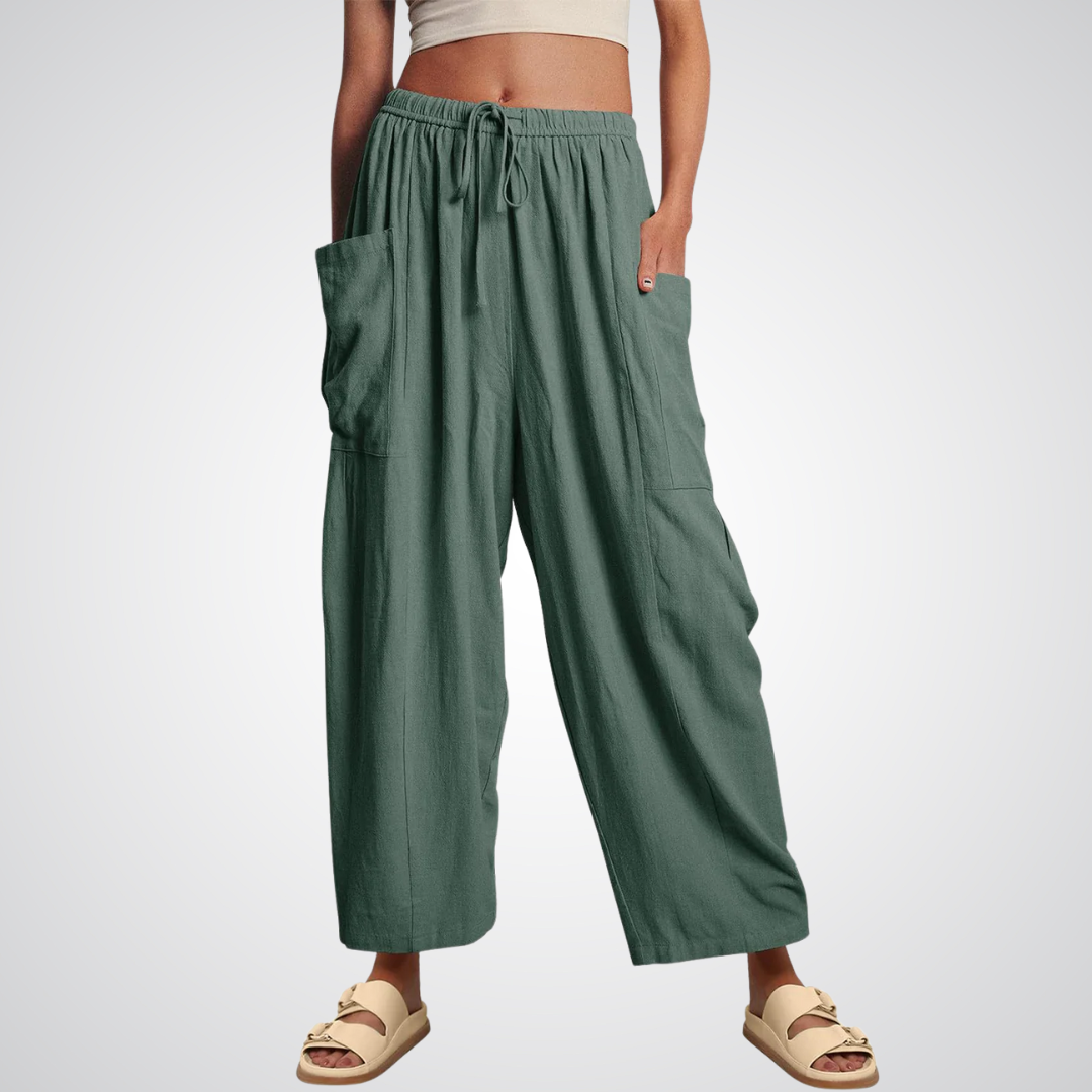 ELENA | Pantaloni Comfort a Gamba Larga