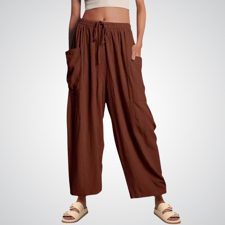 ELENA | Pantaloni Comfort a Gamba Larga