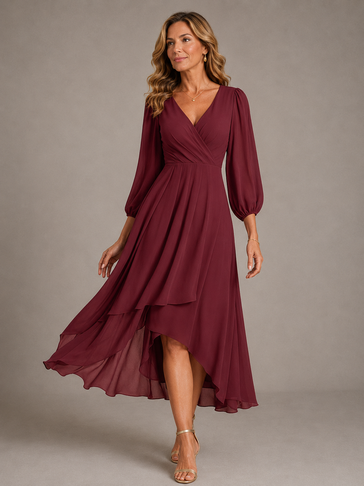 Mia™ | Elegante Abito Lungo con Scollatura a V