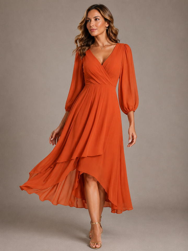 Mia™ | Elegante Abito Lungo con Scollatura a V