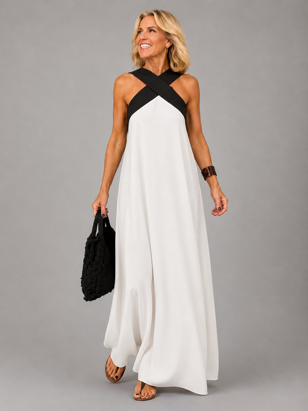 Velora™ | Abito Maxi Eleganza Incrociata