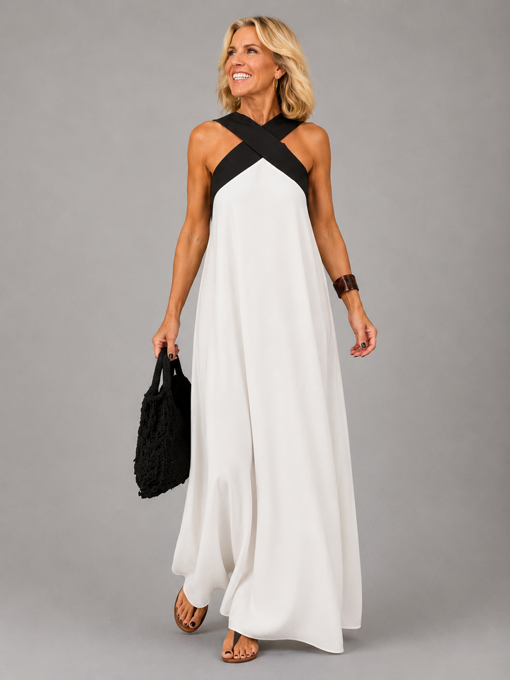 Velora™ | Abito Maxi Eleganza Incrociata