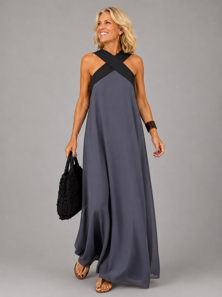 Velora™ | Abito Maxi Eleganza Incrociata