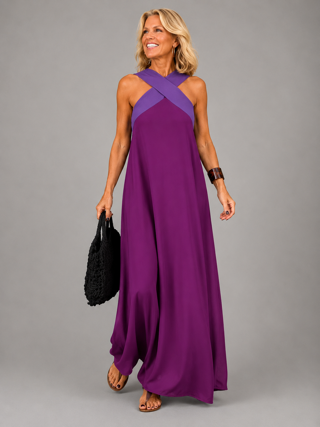 Velora™ | Abito Maxi Eleganza Incrociata