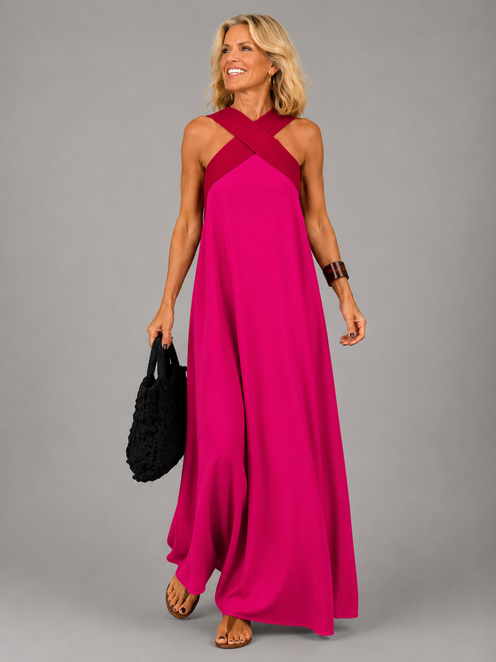 Velora™ | Abito Maxi Eleganza Incrociata
