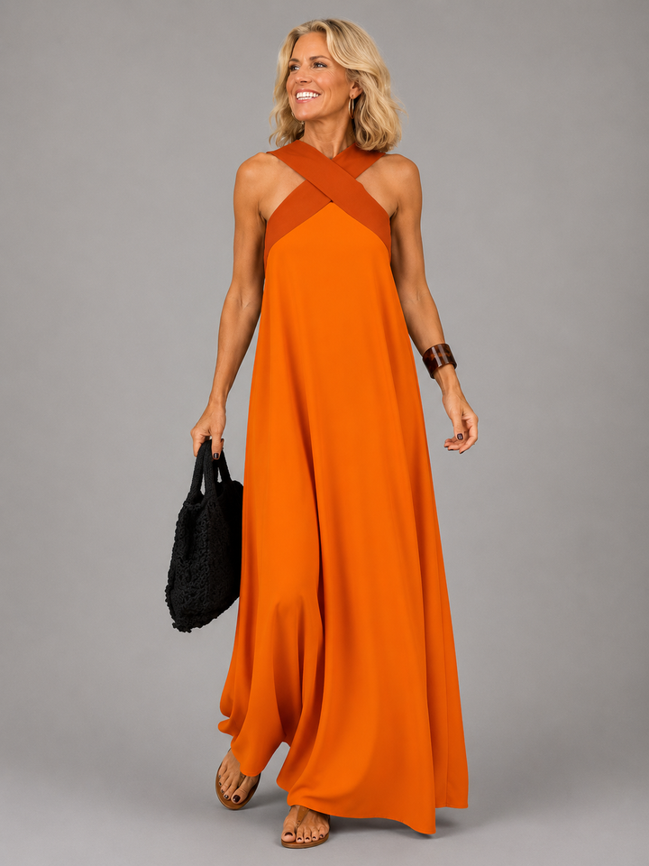 Velora™ | Abito Maxi Eleganza Incrociata