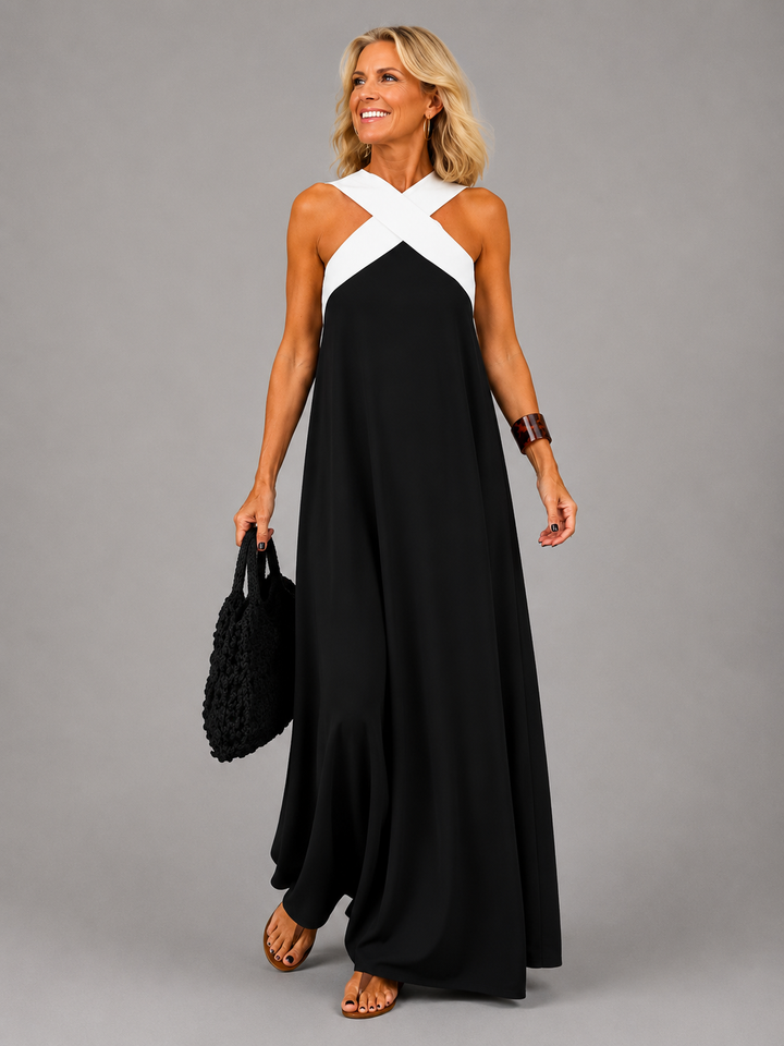 Velora™ | Abito Maxi Eleganza Incrociata