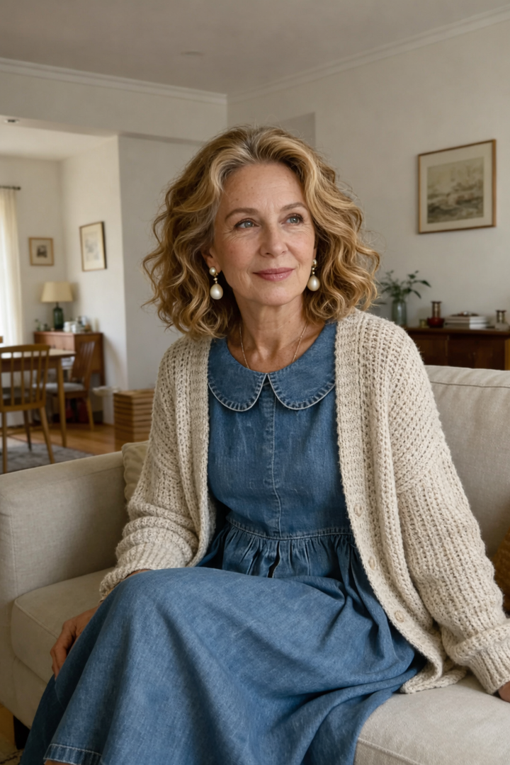 Abito in denim con colletto Clara | Peter Pan