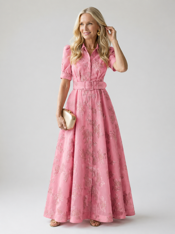 Ellis & Johnson™  | Abito Maxi Floreale con Cintura