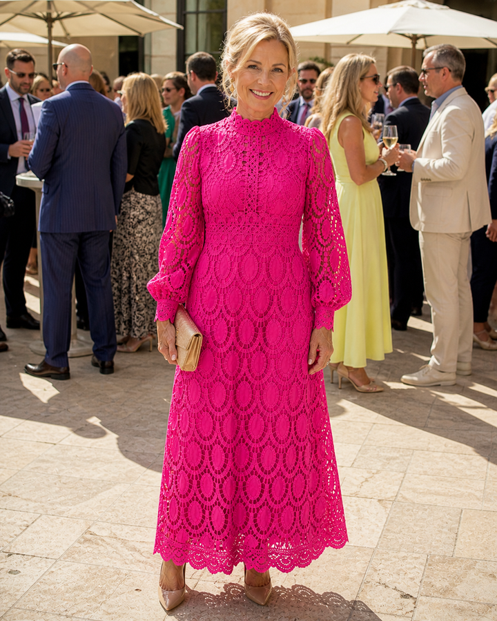 Ellis & Johnson™ | Abito Midi in Pizzo